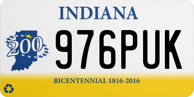 IN license plate 976PUK