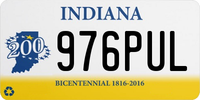 IN license plate 976PUL