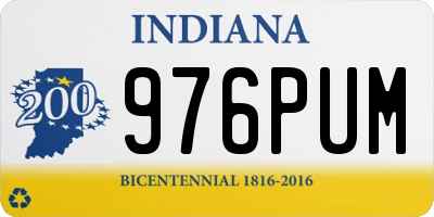 IN license plate 976PUM