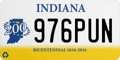 IN license plate 976PUN
