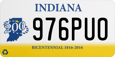 IN license plate 976PUO