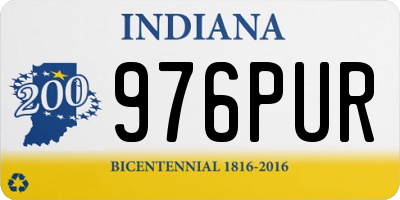 IN license plate 976PUR