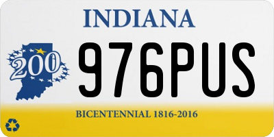 IN license plate 976PUS