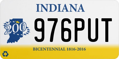 IN license plate 976PUT