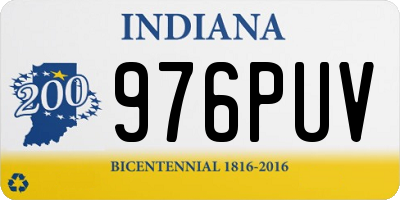 IN license plate 976PUV