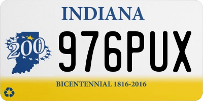 IN license plate 976PUX