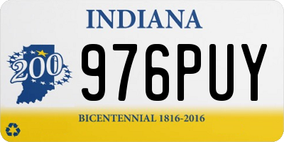 IN license plate 976PUY