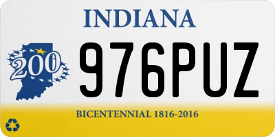 IN license plate 976PUZ