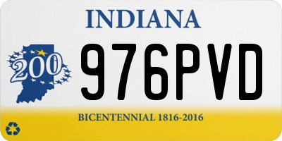 IN license plate 976PVD