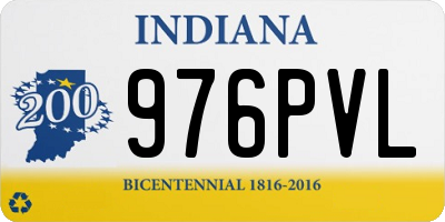 IN license plate 976PVL