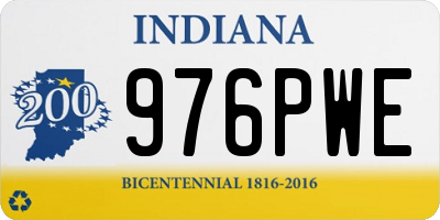 IN license plate 976PWE