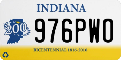IN license plate 976PWO