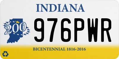 IN license plate 976PWR