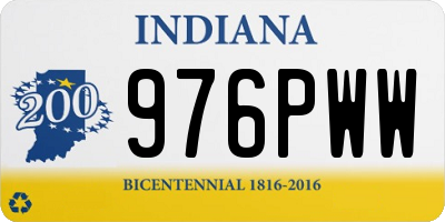IN license plate 976PWW