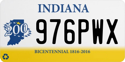 IN license plate 976PWX