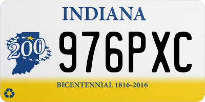 IN license plate 976PXC