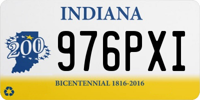 IN license plate 976PXI