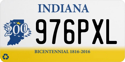 IN license plate 976PXL