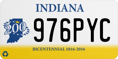 IN license plate 976PYC