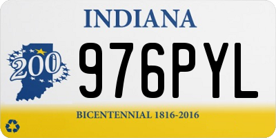 IN license plate 976PYL