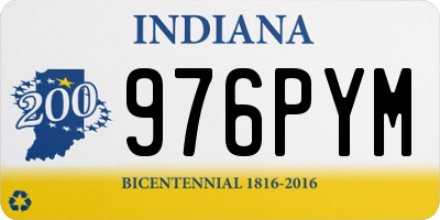 IN license plate 976PYM