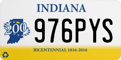 IN license plate 976PYS