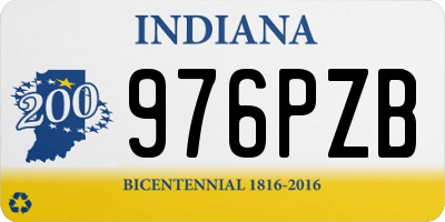 IN license plate 976PZB