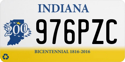 IN license plate 976PZC