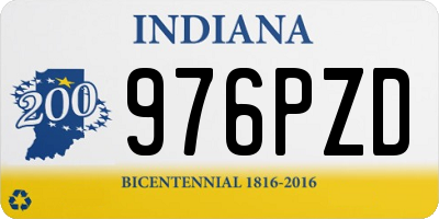 IN license plate 976PZD