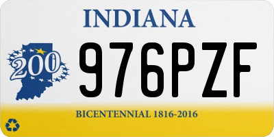 IN license plate 976PZF