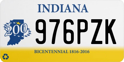IN license plate 976PZK