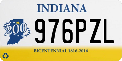IN license plate 976PZL