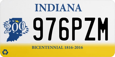 IN license plate 976PZM