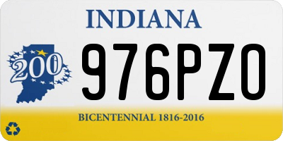 IN license plate 976PZO