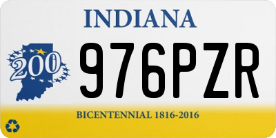 IN license plate 976PZR