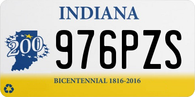 IN license plate 976PZS