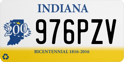 IN license plate 976PZV