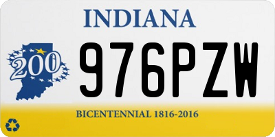 IN license plate 976PZW