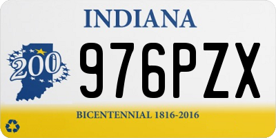 IN license plate 976PZX