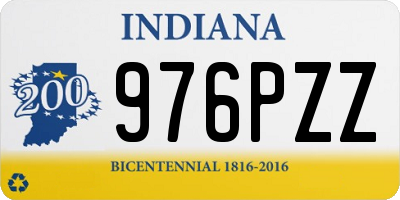 IN license plate 976PZZ