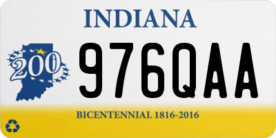 IN license plate 976QAA