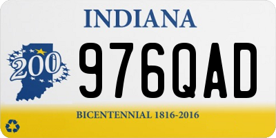 IN license plate 976QAD