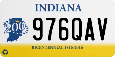 IN license plate 976QAV
