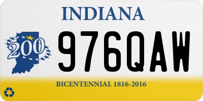 IN license plate 976QAW