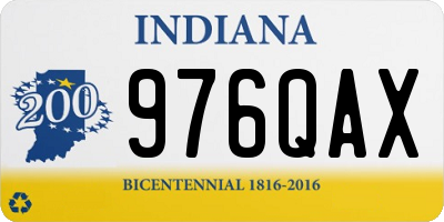 IN license plate 976QAX