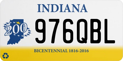 IN license plate 976QBL