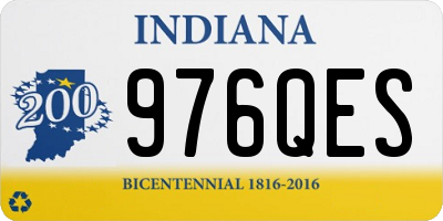 IN license plate 976QES