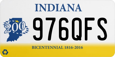 IN license plate 976QFS