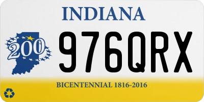 IN license plate 976QRX