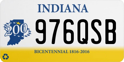 IN license plate 976QSB